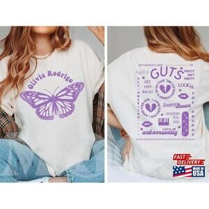 Guts Olivia Track List Shirt Rodrigo Album Vampire Shirt Unisex 2 Sided